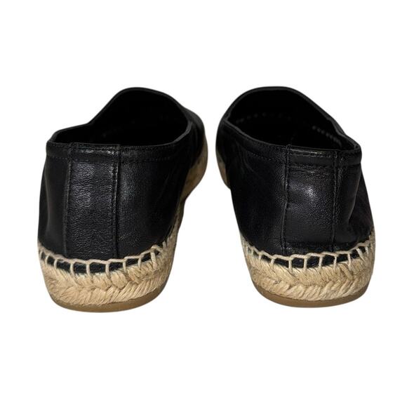Yves Saint Laurent YSL Black Leather Logo Espadrilles Women’s 39.5 - Picture 7 of 12